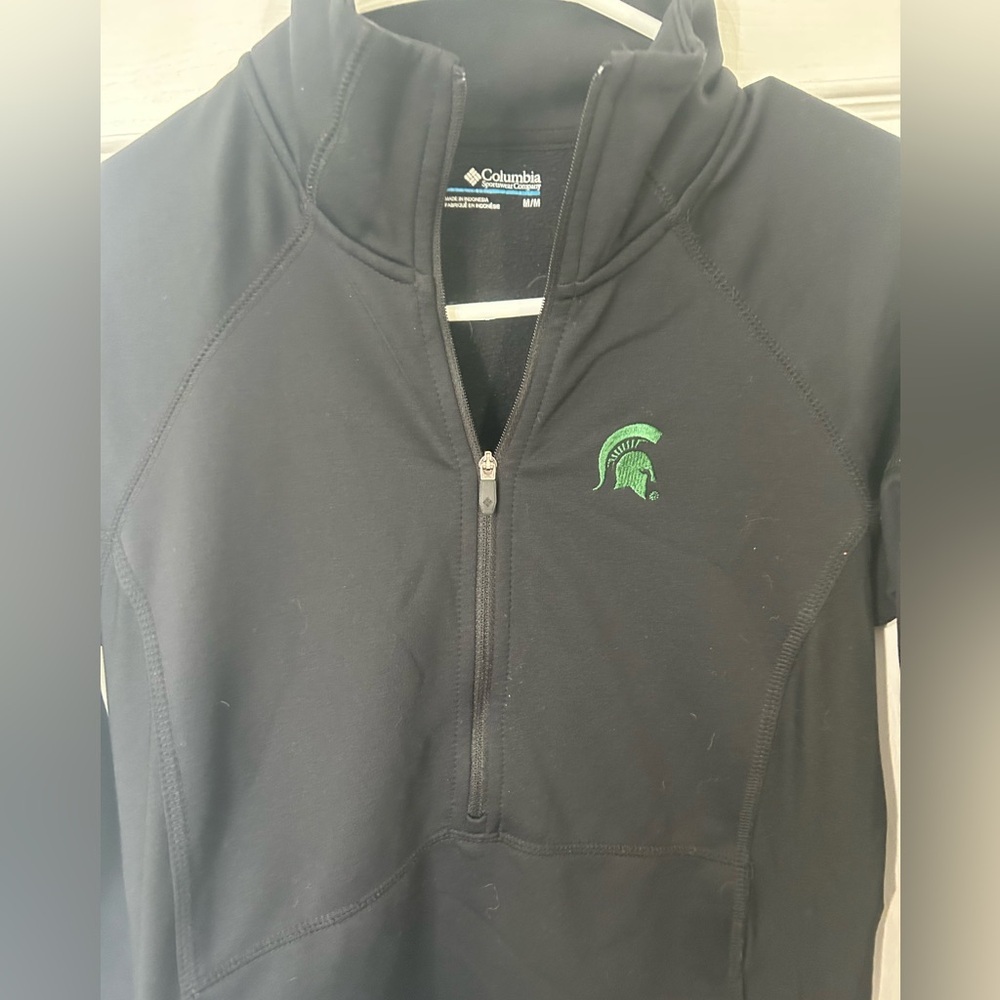 Michigan State Spartans Columbia womens 1/4 zip pullover Size Medium MSU Sparty - Picture 5 of 13